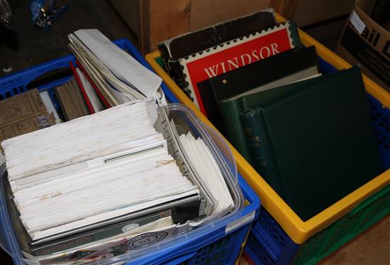 Qantity of stamp albums, FDCs & related
